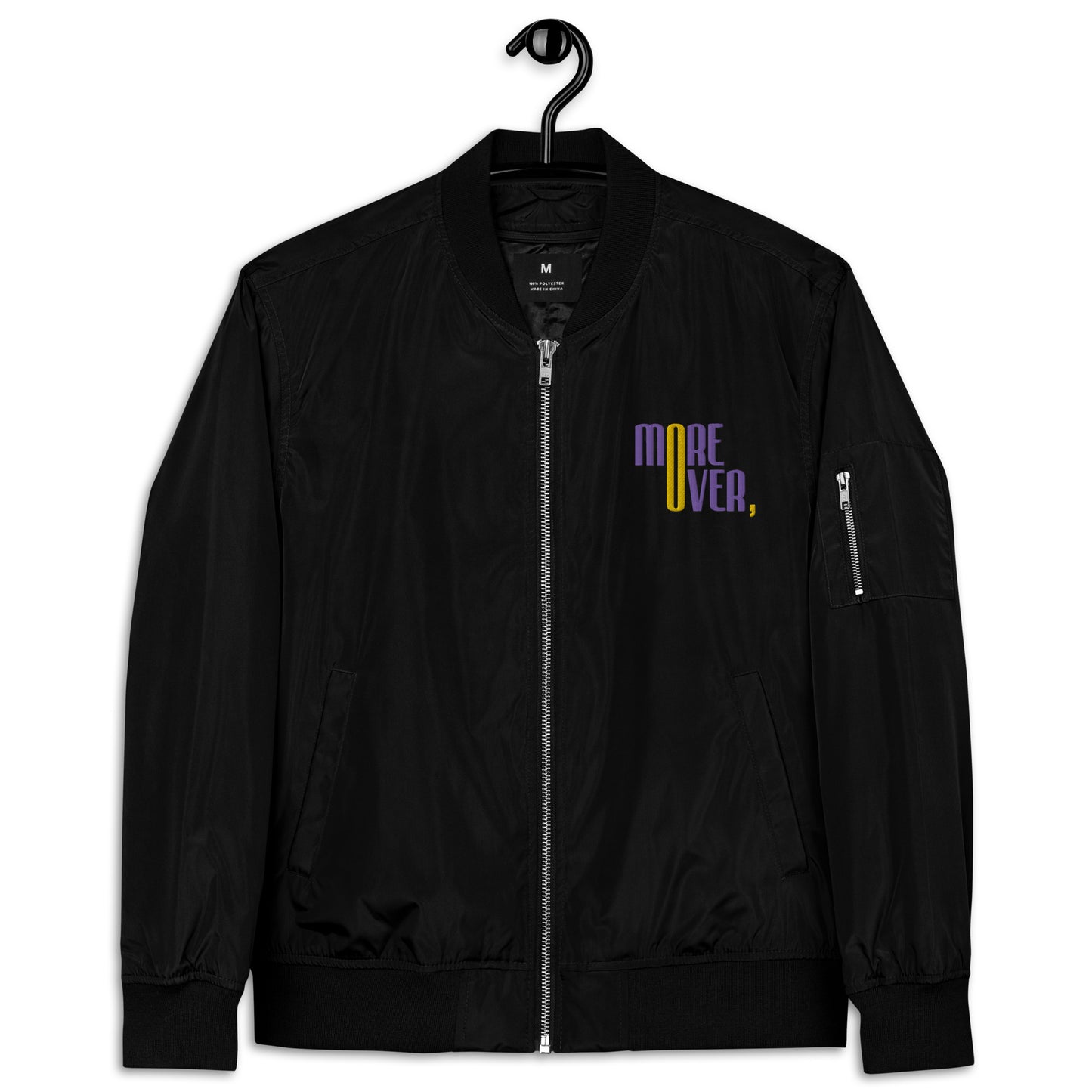 Swords and palm recycled bomber jacket